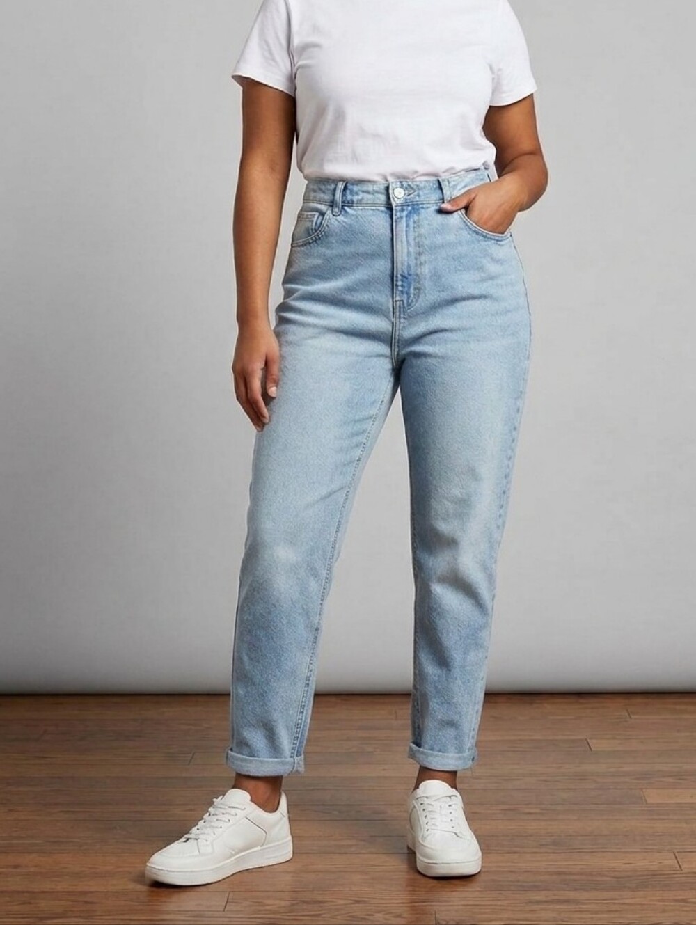 Ardene Light Blue High-Rise Mom Jeans